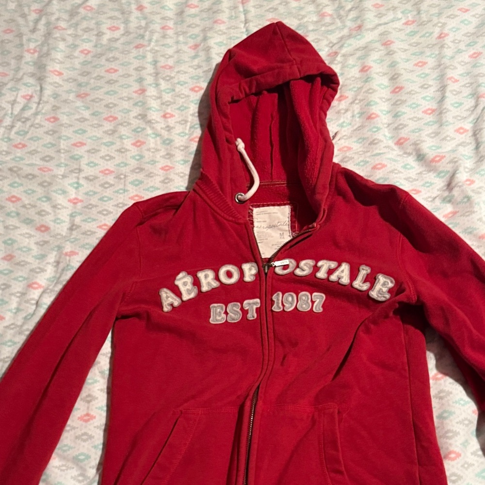 Aeropostale Kids Bold Red Zip-Up Jacket